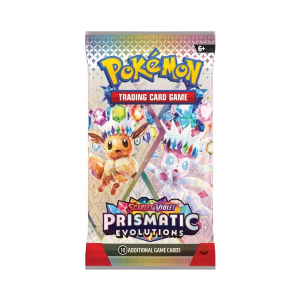 Pokémon TCG Scarlet & Violet Prismatic Evolutions boosterpakke med Eevee og Sylveon